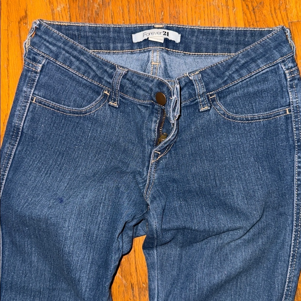 Forever 21 Classic GRAINY Blue Denim Jeans VINTAGE